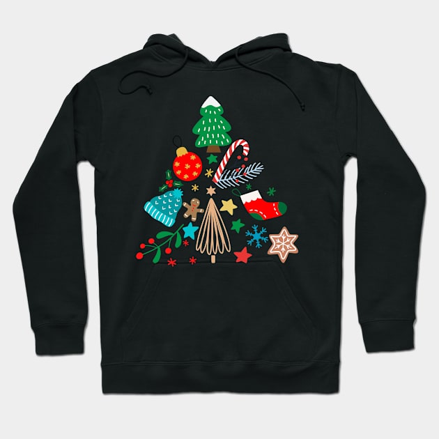 Christmas Doodles Hoodie by Milibella